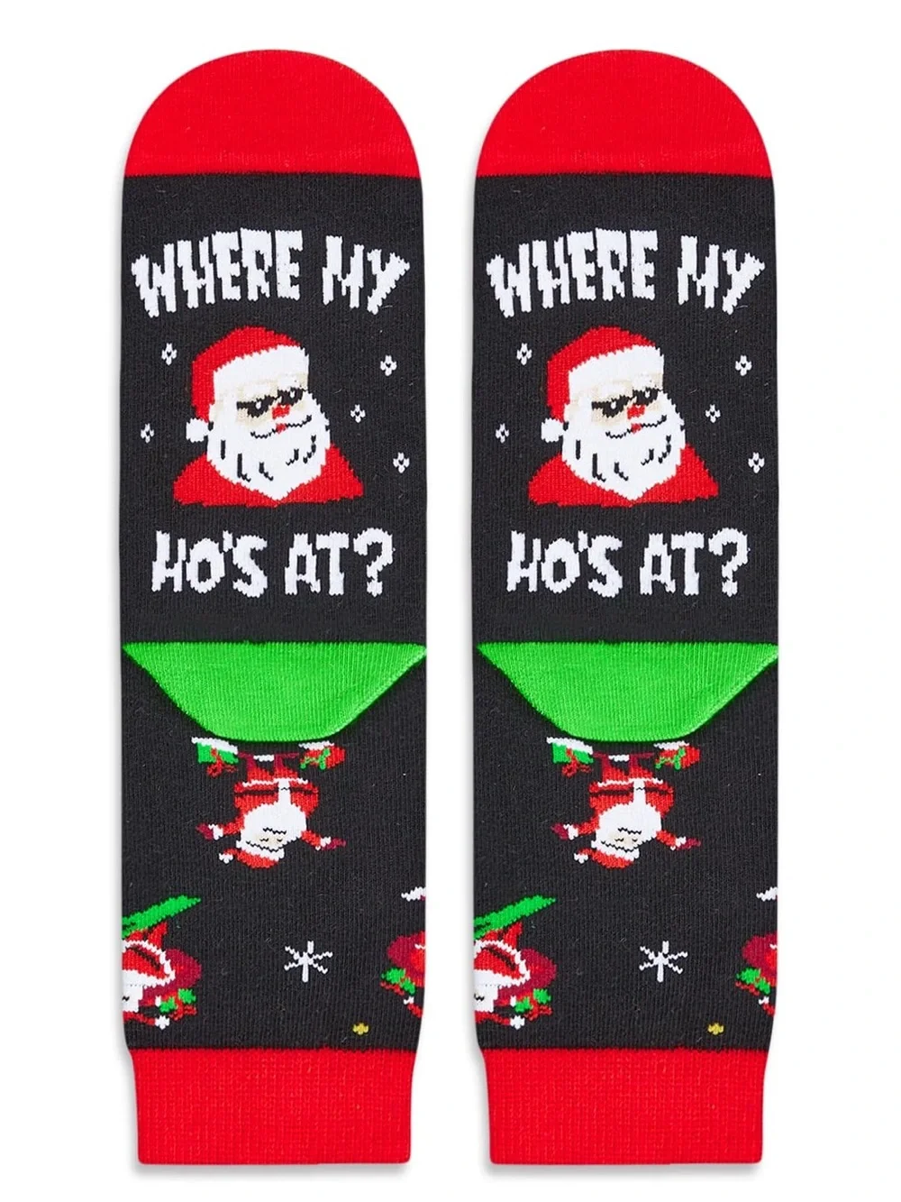 NWT Kids Santa Christmas Socks Gift Box XL 10-12Y Funny Holiday Socks